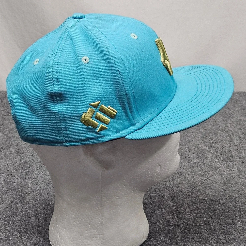 Nike Kevin Durant KD Snapback Hat Blue Gold‎ Logo Flat Bill Streetwear Cap Hype - Picture 2 of 9